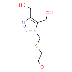ChemSpider 2D Image | 2-({[4,5-Bis(hydroxymethyl)-1H-1,2,3-triazol-1-yl]methyl}sulfanyl)ethanol | C7H13N3O3S