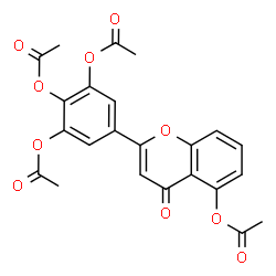 ChemSpider 2D Image | 5-(5-Acetoxy-4-oxo-4H-chromen-2-yl)benzene-1,2,3-triyl triacetate | C23H18O10