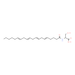 ChemSpider 2D Image | N-[(5E,8E,11E,14E)-5,8,11,14-Icosatetraenoyl]serine | C23H37NO4