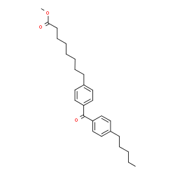 ChemSpider 2D Image | Methyl 4-(4-pentylbenzoyl)benzeneoctanoate | C27H36O3