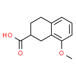 ChemSpider 2D Image | 8-Methoxy-1,2,3,4-tetrahydro-2-naphthalenecarboxylic acid | C12H14O3