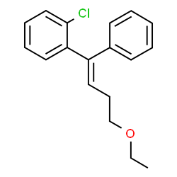 ChemSpider 2D Image | 1-Chloro-2-[(1E)-4-ethoxy-1-phenyl-1-buten-1-yl]benzene | C18H19ClO