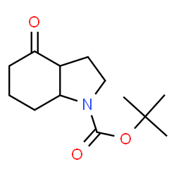 ChemSpider 2D Image | tert-Butyl 4-oxooctahydro-1H-indole-1-carboxylate | C13H21NO3
