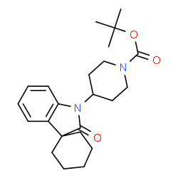ChemSpider 2D Image | 2-Methyl-2-propanyl 4-(2'-oxospiro[cyclohexane-1,3'-indol]-1'(2'H)-yl)-1-piperidinecarboxylate | C23H32N2O3