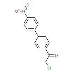 ChemSpider 2D Image | 2-Chloro-1-(4'-nitro-4-biphenylyl)ethanone | C14H10ClNO3