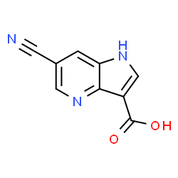 ChemSpider 2D Image | 6-Cyano-1H-pyrrolo[3,2-b]pyridine-3-carboxylic acid | C9H5N3O2