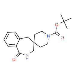 ChemSpider 2D Image | tert-Butyl 1-oxo-1,2,3,5-tetrahydrospiro[benzo[c]azepine-4,4'-piperidine]-1'-carboxylate | C19H26N2O3