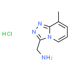 ChemSpider 2D Image | (8-Methyl-[1,2,4]triazolo[4,3-a]pyridin-3-yl)methanamine hydrochloride | C8H11ClN4