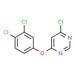 ChemSpider 2D Image | 4-Chloro-6-(3,4-dichlorophenoxy)pyrimidine | C10H5Cl3N2O