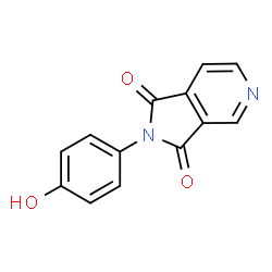 ChemSpider 2D Image | 2-(4-Hydroxyphenyl)-1H-pyrrolo[3,4-c]pyridine-1,3(2H)-dione | C13H8N2O3