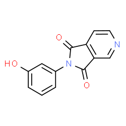 ChemSpider 2D Image | 2-(3-Hydroxyphenyl)-1H-pyrrolo[3,4-c]pyridine-1,3(2H)-dione | C13H8N2O3