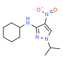 ChemSpider 2D Image | N-Cyclohexyl-1-isopropyl-4-nitro-1H-pyrazol-3-amine | C12H20N4O2
