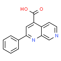 ChemSpider 2D Image | 2-Phenyl-1,7-naphthyridine-4-carboxylic acid | C15H10N2O2