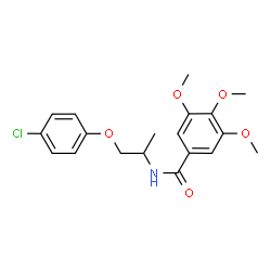 ChemSpider 2D Image | N-[1-(4-Chlorophenoxy)-2-propanyl]-3,4,5-trimethoxybenzamide | C19H22ClNO5