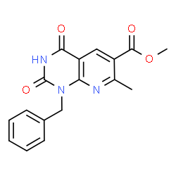ChemSpider 2D Image | methyl 1-benzyl-7-methyl-2,4-dioxo-1H,2H,3H,4H-pyrido[2,3-d]pyrimidine-6-carboxylate | C17H15N3O4