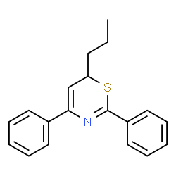 ChemSpider 2D Image | 2,4-Diphenyl-6-propyl-6H-1,3-thiazine | C19H19NS