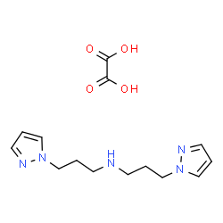 ChemSpider 2D Image | 3-(1H-Pyrazol-1-yl)-N-[3-(1H-pyrazol-1-yl)propyl]-1-propanamine ethanedioate (1:1) | C14H21N5O4