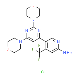 ChemSpider 2D Image | BUPARLISIB HYDROCHLORIDE | C18H22ClF3N6O2