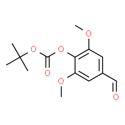 ChemSpider 2D Image | 4-Formyl-2,6-dimethoxyphenyl 2-methyl-2-propanyl carbonate | C14H18O6