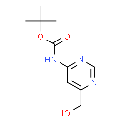 ChemSpider 2D Image | Tert-butyl (6-(hydroxymethyl)pyrimidin-4-yl)carbamate | C10H15N3O3
