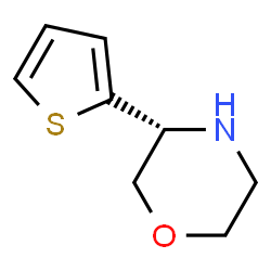 ChemSpider 2D Image | (3R)-3-(2-Thienyl)morpholine | C8H11NOS