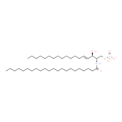 ChemSpider 2D Image | (2S,3R,4E)-2-(Docosanoylamino)-3-hydroxy-4-octadecen-1-yl phosphatato(2-) | C40H78NO6P