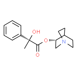 ChemSpider 2D Image | (3R)-1-Azabicyclo[2.2.2]oct-3-yl (2S)-2-hydroxy-2-phenylpropanoate | C16H21NO3