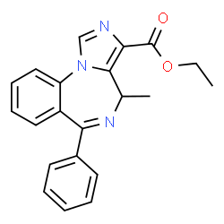 ChemSpider 2D Image | Ethyl 4-methyl-6-phenyl-4H-imidazo[1,5-a][1,4]benzodiazepine-3-carboxylate | C21H19N3O2
