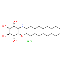 ChemSpider 2D Image | (1R,2S,3R,4S,5S,6S)-5-(Nonylamino)-6-(nonyloxy)-1,2,3,4-cyclohexanetetrol hydrochloride (1:1) | C24H50ClNO5