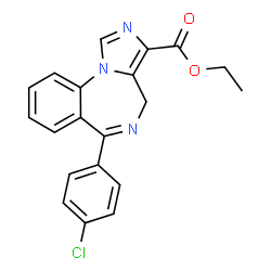 ChemSpider 2D Image | Ethyl 6-(4-chlorophenyl)-4H-imidazo[1,5-a][1,4]benzodiazepine-3-carboxylate | C20H16ClN3O2