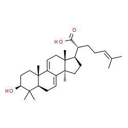 ChemSpider 2D Image | (3beta)-3-Hydroxylanosta-7,9(11),24-trien-21-oic acid | C30H46O3
