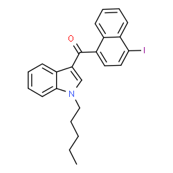 ChemSpider 2D Image | (4-Iodo-1-naphthyl)(1-pentyl-1H-indol-3-yl)methanone | C24H22INO