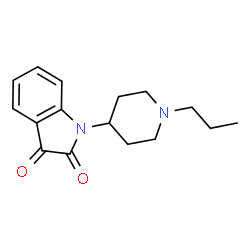 ChemSpider 2D Image | 1-(1-Propyl-4-piperidinyl)-1H-indole-2,3-dione | C16H20N2O2