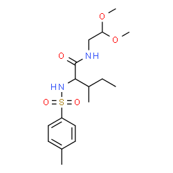 ChemSpider 2D Image | N-(2,2-Dimethoxyethyl)-N~2~-[(4-methylphenyl)sulfonyl]isoleucinamide | C17H28N2O5S