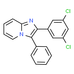 ChemSpider 2D Image | 2-(3,5-Dichlorophenyl)-3-phenylimidazo[1,2-a]pyridine | C19H12Cl2N2