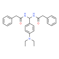 ChemSpider 2D Image | N,N'-{[4-(Diethylamino)phenyl]methylene}bis(2-phenylacetamide) | C27H31N3O2