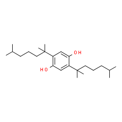 ChemSpider 2D Image | 2,5-Bis(2,6-dimethyl-2-heptanyl)-1,4-benzenediol | C24H42O2