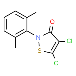 ChemSpider 2D Image | 4,5-Dichloro-2-(2,6-dimethylphenyl)-1,2-thiazol-3(2H)-one | C11H9Cl2NOS