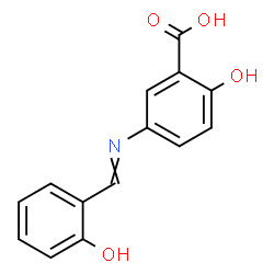 ChemSpider 2D Image | 2-Hydroxy-5-[(2-hydroxybenzylidene)amino]benzoic acid | C14H11NO4