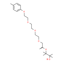 ChemSpider 2D Image | 11,13,13,14-Tetramethyl-1-(4-methylphenoxy)-3,6,9,12-tetraoxapentadecan-14-ol | C22H38O6