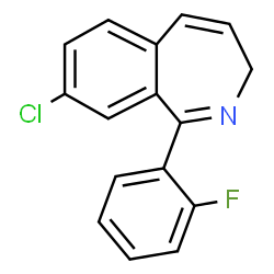 ChemSpider 2D Image | 8-Chloro-1-(2-fluorophenyl)-3H-2-benzazepine | C16H11ClFN