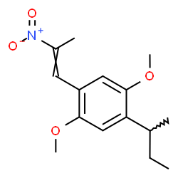 ChemSpider 2D Image | 1-sec-Butyl-2,5-dimethoxy-4-(2-nitro-1-propen-1-yl)benzene | C15H21NO4