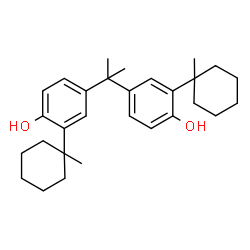 ChemSpider 2D Image | 4,4'-(2,2-Propanediyl)bis[2-(1-methylcyclohexyl)phenol] | C29H40O2