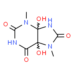 ChemSpider 2D Image | 4,5-Dihydroxy-3,7-dimethyltetrahydro-1H-purine-2,6,8(3H)-trione | C7H10N4O5