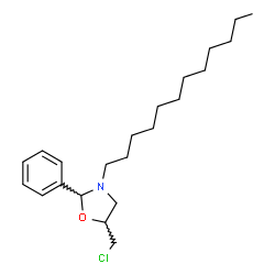 ChemSpider 2D Image | 5-(Chloromethyl)-3-dodecyl-2-phenyl-1,3-oxazolidine | C22H36ClNO