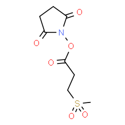 ChemSpider 2D Image | 1-{[3-(Methylsulfonyl)propanoyl]oxy}-2,5-pyrrolidinedione | C8H11NO6S