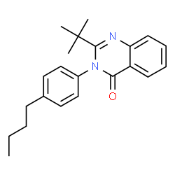 ChemSpider 2D Image | 3-(4-Butylphenyl)-2-(2-methyl-2-propanyl)-4(3H)-quinazolinone | C22H26N2O