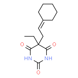 ChemSpider 2D Image | 5-(2-Cyclohexylideneethyl)-5-ethyl-2,4,6(1H,3H,5H)-pyrimidinetrione | C14H20N2O3