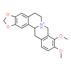 ChemSpider 2D Image | 9,10-Dimethoxy-2,3-(methylenedioxy)-7,8,13,13a-tetrahydroberbinium | C20H22NO4