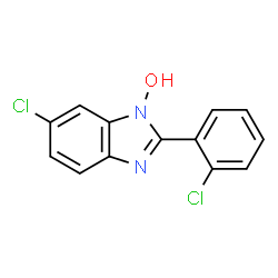 ChemSpider 2D Image | 6-Chloro-2-(2-chlorophenyl)-1H-benzimidazol-1-ol | C13H8Cl2N2O